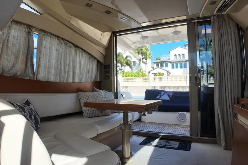 Slide: The Image of Luxurious interior of 2012 Azimut 40 FLY yacht with elegant seating and table. - 28