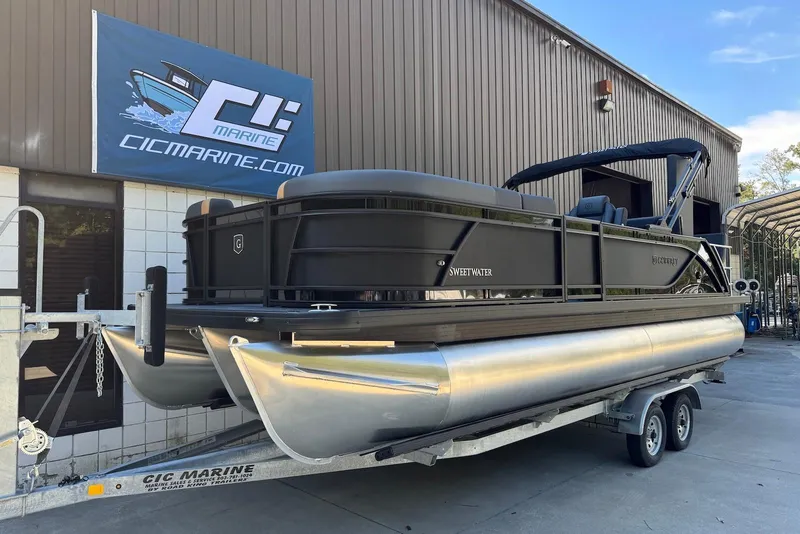 The Image of 2026 Godfrey SWEETWATER 2286 SFL pontoon boat on trailer at CIC Marine. - 0
