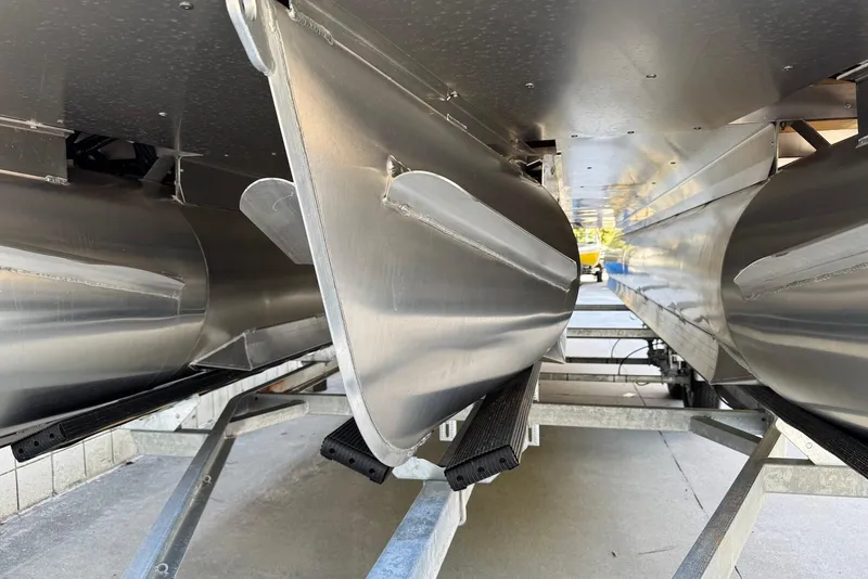 Slide: The Image of Underneath view of 2026 Godfrey SWEETWATER 2286 SFL pontoon boat on trailer. - 41