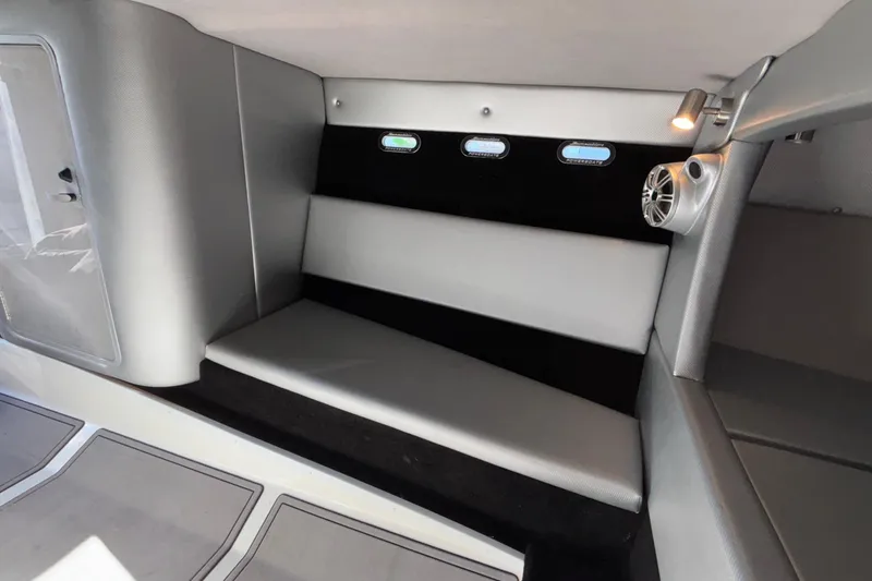 Slide: The Image of Interior cabin of 2013 Sunsation 36 XRT boat with seating and speaker. - 20