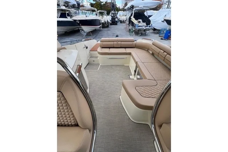 Slide: The Image of 2021 Chris-Craft Launch 35 GT interior with luxurious seating and elegant design. - 31