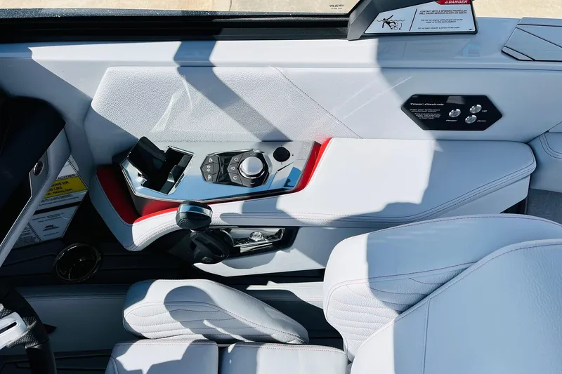 Slide: The Image of 2026 Nautique Super Air Nautique G25 interior controls with sleek design and modern features. - 60