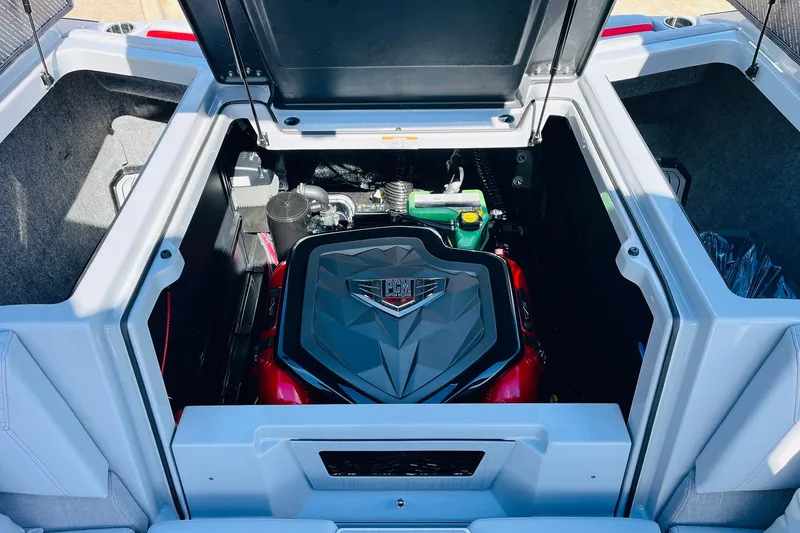 Slide: The Image of 2026 Nautique Super Air Nautique G25 engine compartment, showcasing modern design and engineering. - 77