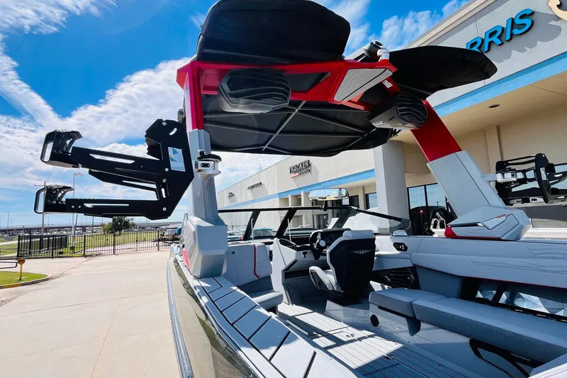 Slide: The Image of 2026 Nautique Super Air Nautique G25 boat with sleek interior and advanced features. - 82