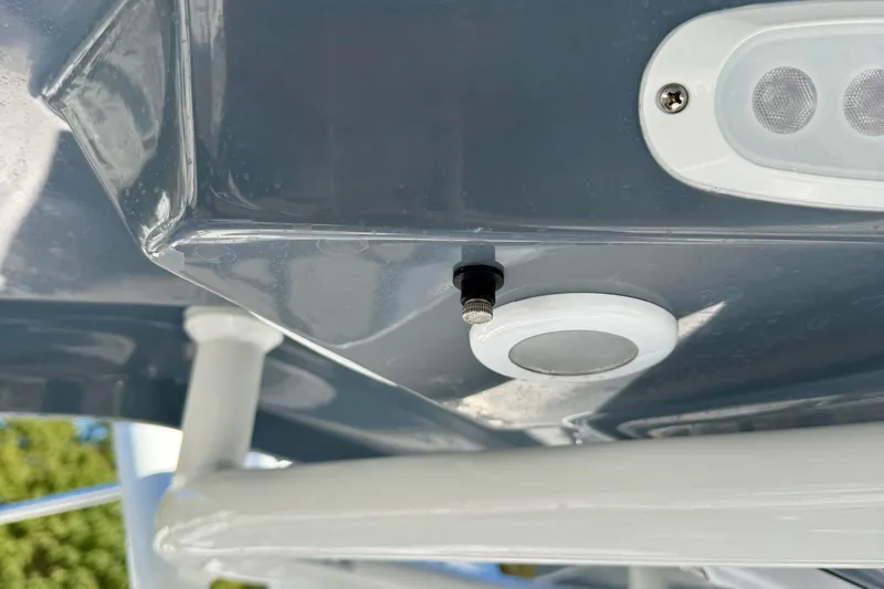 Slide: The Image of Close-up of 2026 Tidewater 282 CC Adventure boat's ceiling with light fixtures. - 35