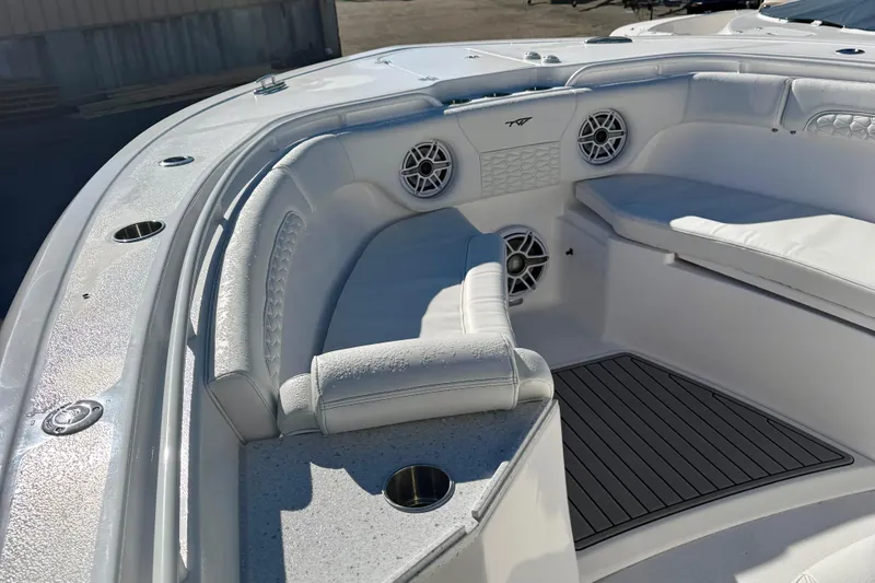 Slide: The Image of Luxurious seating area on 2026 Tidewater 282 CC Adventure boat. - 43