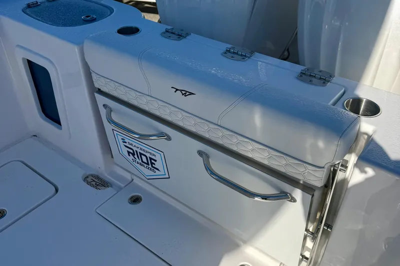 Slide: The Image of 2026 Tidewater 282 CC Adventure boat interior with Seakeeper Ride Stabilized feature. - 60