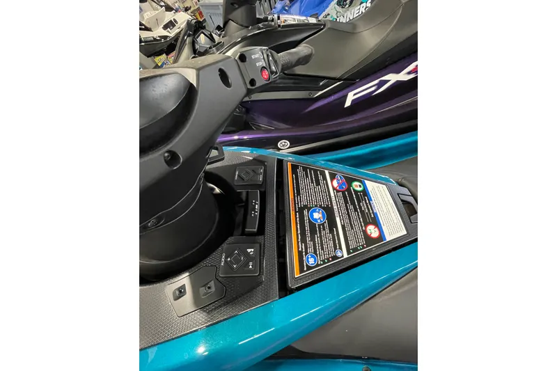 Slide: The Image of 2026 Yamaha WaveRunner FX Cruiser SVHO dashboard and controls, featuring vibrant blue accents. - 4