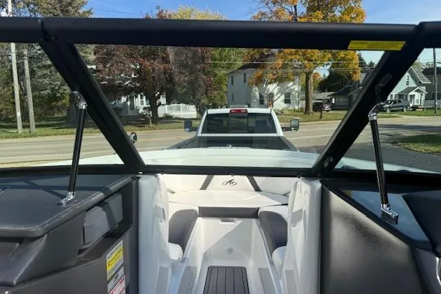 Slide: The Image of Fusion marine stereo system on a 2018 Monterey 224FS boat dashboard. - 13