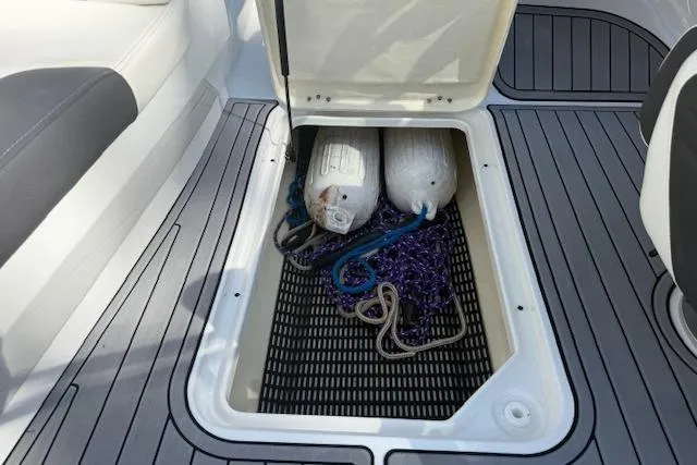 Slide: The Image of 2018 Monterey 224FS capacity label: 12 persons or 1980 lbs, 2115 lbs with gear. - 15