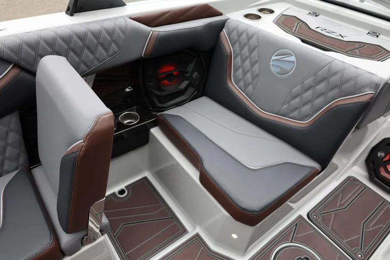Slide: The Image of 2026 Tigé 22RZX boat interior with luxurious seating and stylish design. - 45