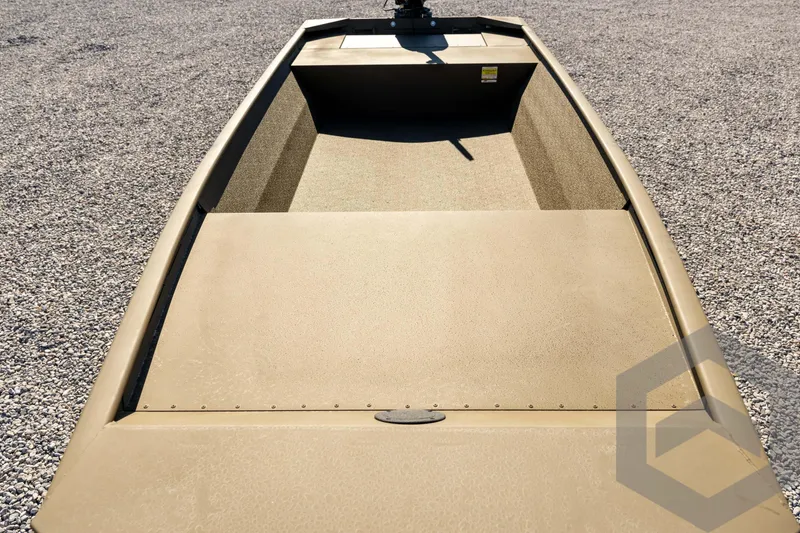 Slide: The Image of 2026 G3 1652 VBW boat on gravel, showcasing spacious interior and sleek design. - 25