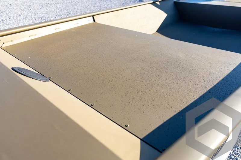 Slide: The Image of 2026 G3 1652 VBW boat interior with textured surface and sunlight. - 33