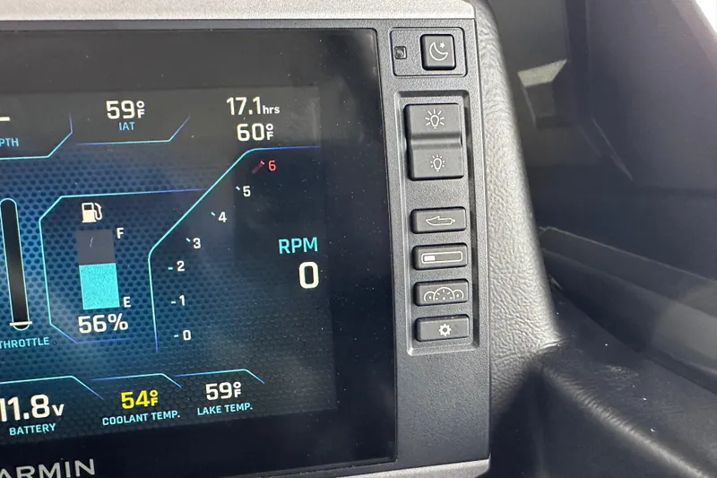 Slide: The Image of Dashboard display of Axis A245, 2025 model, showing fuel, RPM, and temperature readings. - 7