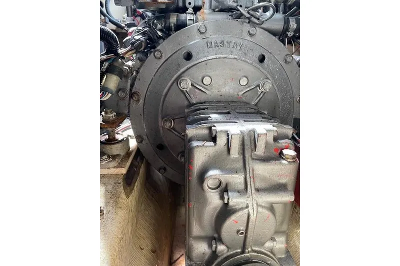 Slide: The Image of Engine of 1986 Cape Dory MS300 boat, featuring Mastry components. - 12