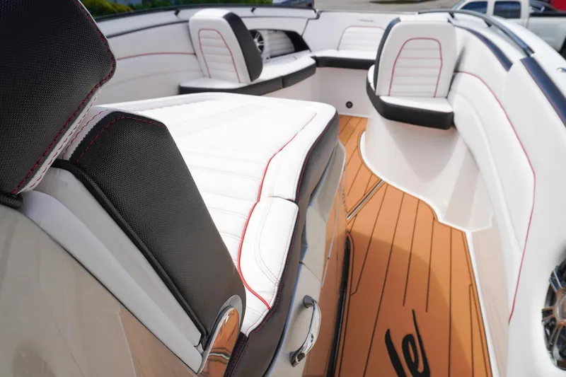 Slide: The Image of 2023 Renegade 38 GTS Open boat interior with luxurious seating and stylish design. - 25