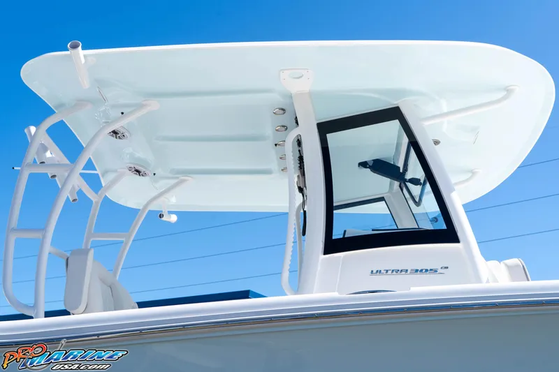 Slide: The Image of 2026 Sea Hunt Ultra 305 Coffin Box boat, featuring sleek design and modern structure. - 23