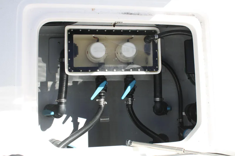 Slide: The Image of Compartment of Limitless 270 (2026) with plumbing and valves visible. - 45