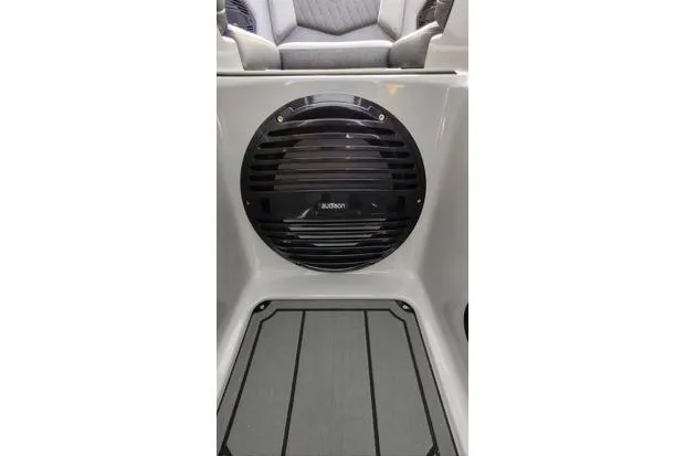 Slide: The Image of 2026 Tigé Z3 boat interior with Audison speaker and cushioned seating. - 10