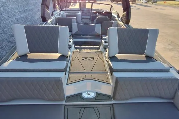 Slide: The Image of 2026 Tigé Z3 boat interior with luxurious seating and modern design. - 17
