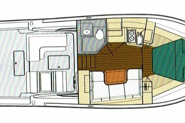 Slide: The Image of 1999 Tiara Yachts 3500 Open stbd side decks and cockpit - 2