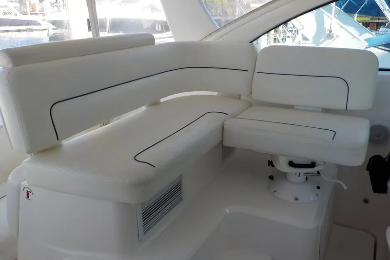 Slide: The Image of White seating area on a 2009 Tiara Yachts 3900 Open boat. - 16