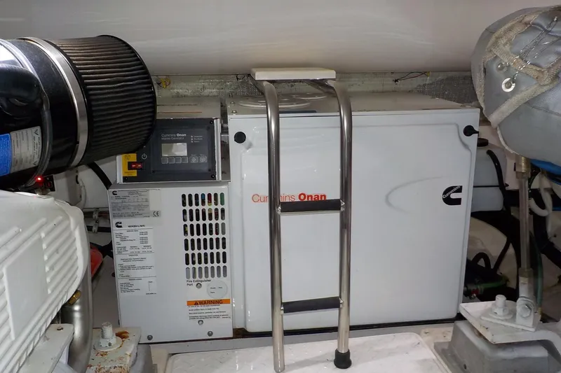 Slide: The Image of Engine room of 2009 Tiara Yachts 3900 Open with Cummins Onan generator. - 42