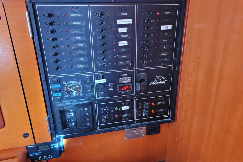 Slide: The Image of Interior storage compartment on a 1996 Beneteau First 42s7 sailboat. - 46