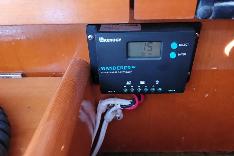 Slide: The Image of Control panel of a 1996 Beneteau First 42s7 yacht with radio equipment. - 47