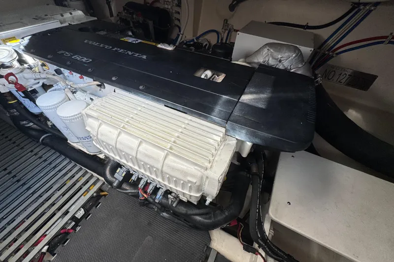 Slide: The Image of Engine compartment of a 2016 Tiara Yachts C44 Coupe with Volvo Penta IPS 600. - 75