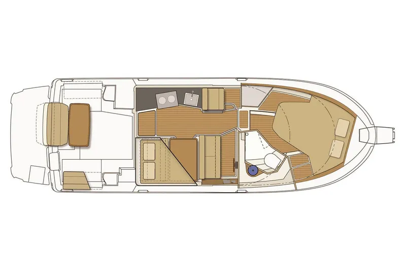 Slide: The Image of Manufacturer Provided Image: Top view layout of 2024 Ranger Tugs R-29 S boat interior. - 27