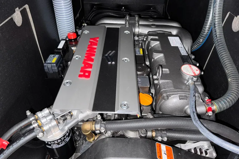 Slide: The Image of Engine compartment of a 2022 Beneteau Oceanis 46.1 with Yanmar engine. - 24