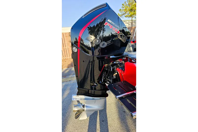 Slide: The Image of 2026 Tracker Targa V-19 Combo boat interior layout, featuring seating and storage compartments. - 6