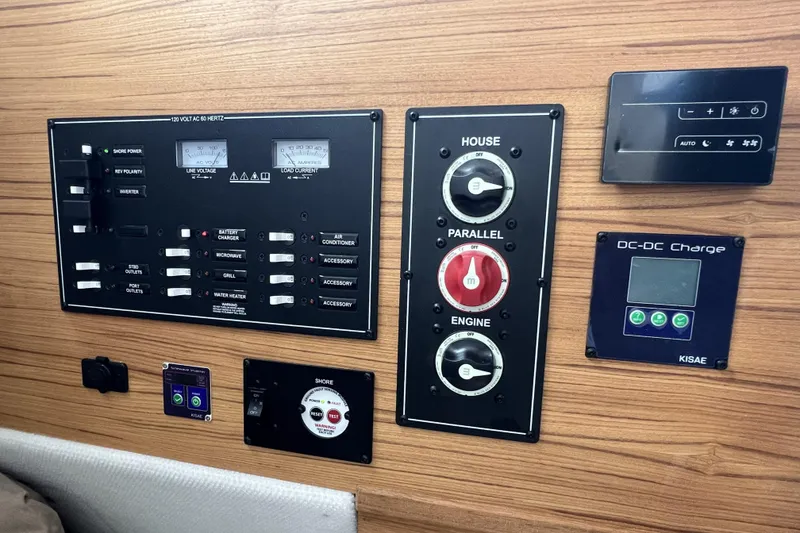 Slide: The Image of Control panel of 2025 Ranger Tugs Ranger R-27 Luxury Edition boat. - 25