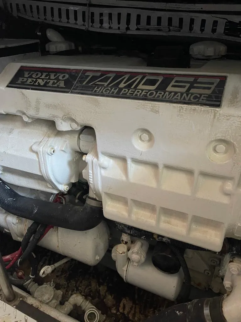 Slide: The Image of Volvo Penta TAMD63 engine in 2001 Carver 444 Cockpit Motor Yacht. - 19