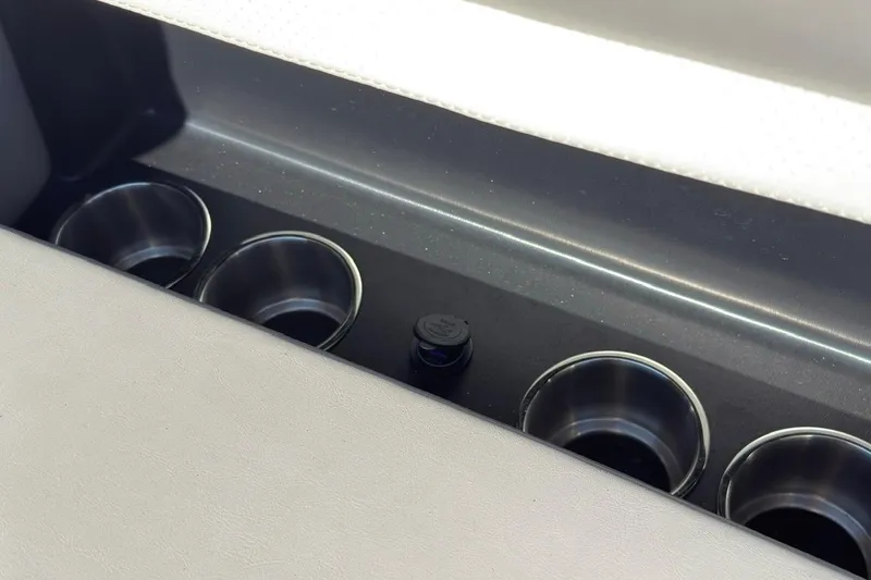Slide: The Image of Cup holders in 2024 Premier 250 Solaris boat interior. - 9