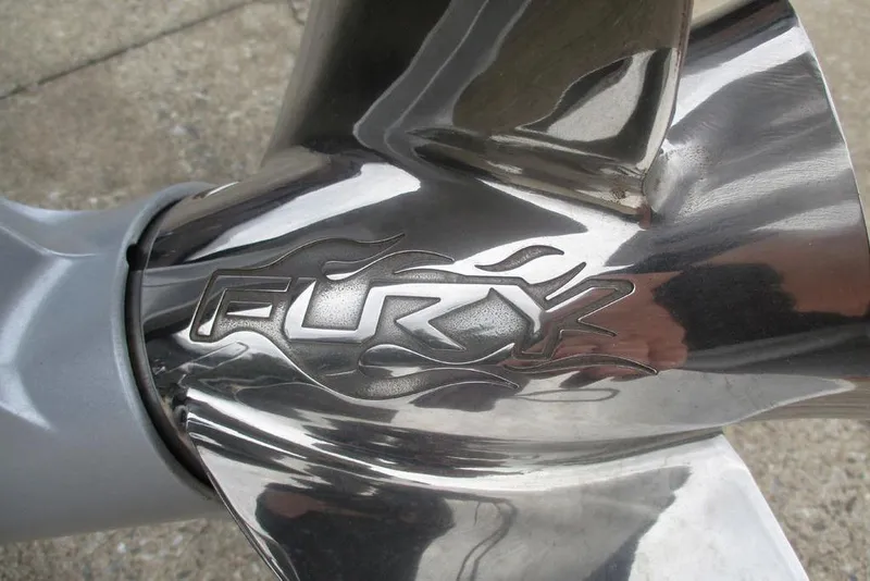 Slide: The Image of Close-up of a shiny propeller with "Fury" engraving, 2026 Ranger Z518 Cup-Equipped. - 9