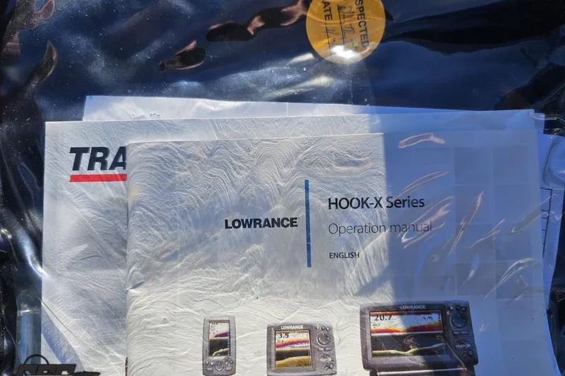 Slide: The Image of Manuals for Lowrance HOOK-X Series and Tracker Pro Team 175 TXW, 2018 model. - 50