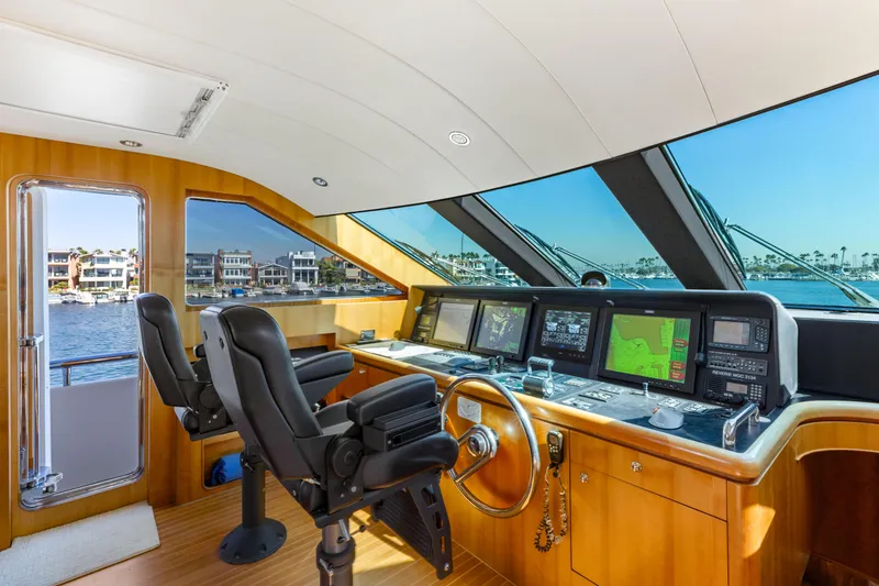 Slide: The Image of Luxurious yacht deck with bar, seating, and ocean view, 2005 Custom model. - 27