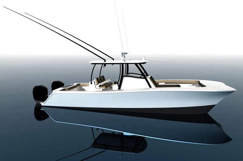 The Image of 2026 Front Runner 35' Catamaran on calm water, sleek design, modern features. - 0