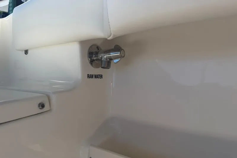 Slide: The Image of 2026 Key West 239 FSR boat raw water outlet detail. - 42