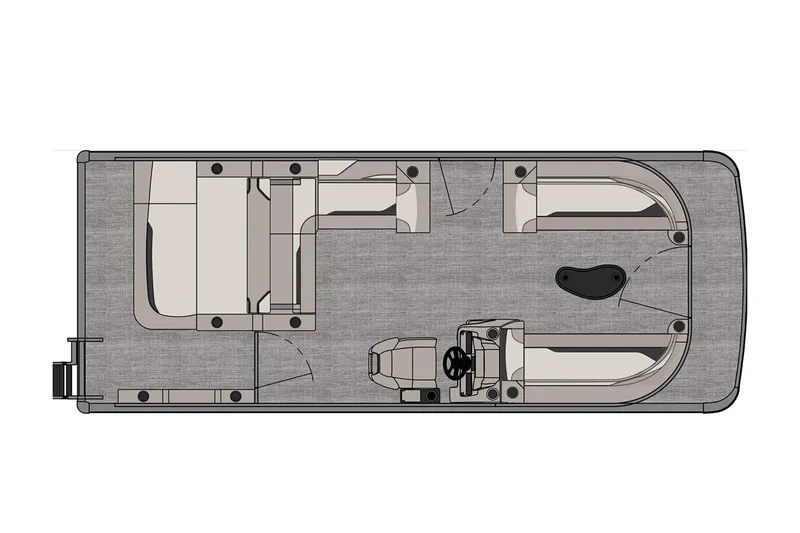 Slide: The Image of 2026 Avalon Venture 85 Versatile Rear Bench interior with modern seating and steering console. - 1