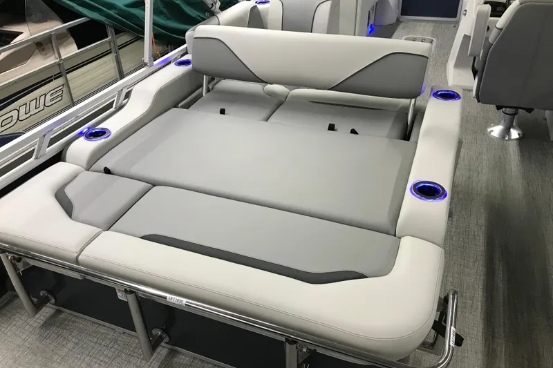 Slide: The Image of 2026 Avalon Venture 85 Versatile rear bench with modern seating and cup holders. - 16