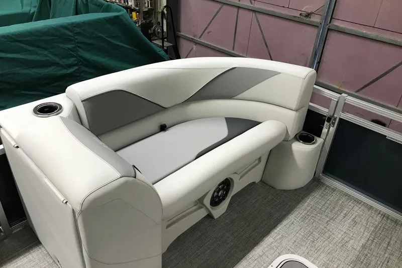 Slide: The Image of Luxurious seating on 2026 Avalon Venture 85 Versatile rear bench with cup holders. - 7
