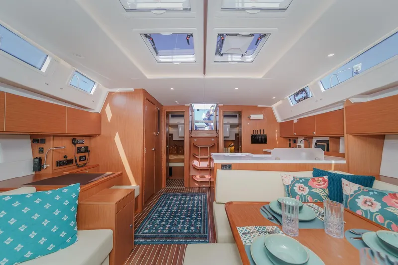 Slide: The Image of Luxurious interior of 2023 Bavaria C50 yacht with elegant dining area and modern design. - 30