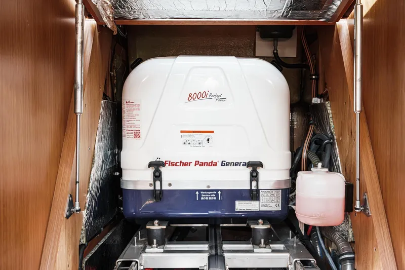 Slide: The Image of Fischer Panda generator in 2023 Bavaria C50 yacht engine compartment. - 61