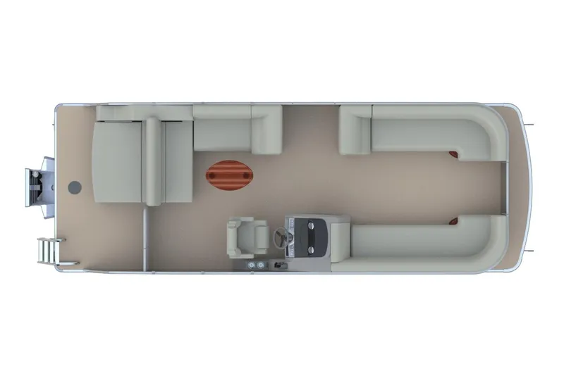 Slide: The Image of Manufacturer Provided Image: Top view of 2021 Godfrey Monaco 255 SFL pontoon boat interior layout. - 18