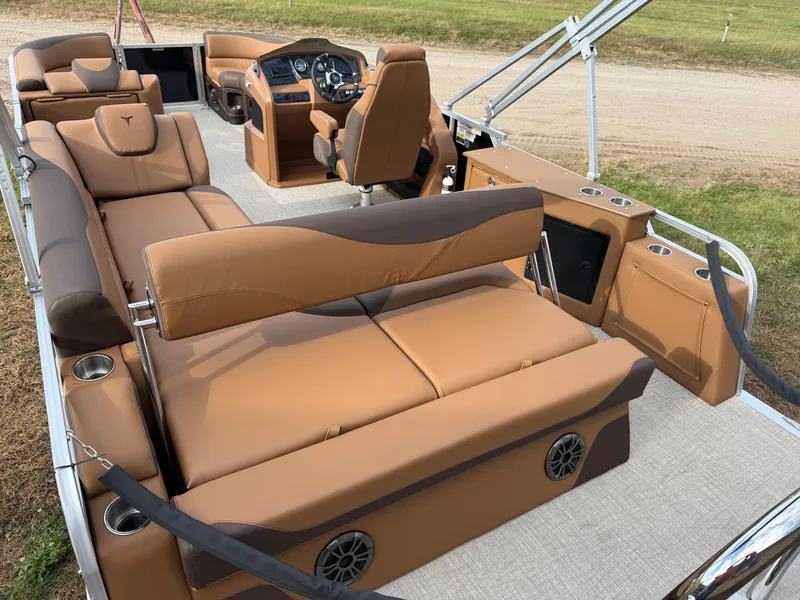 Slide: The Image of Tahoe LTZ CRB 2385 Cruise Rear Bench Pontoon $35995 2025 - 24