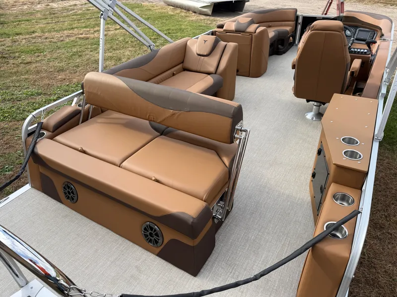 Slide: The Image of Tahoe LTZ CRB 2385 Cruise Rear Bench Pontoon $35995 2025 - 25