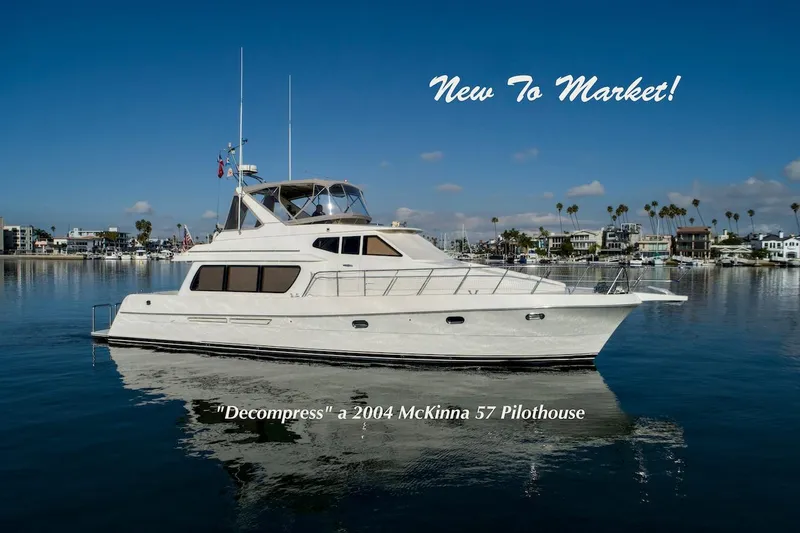 The Image of 2004 McKinna 57 Pilothouse yacht "Decompress" on calm water, new to market. - 0